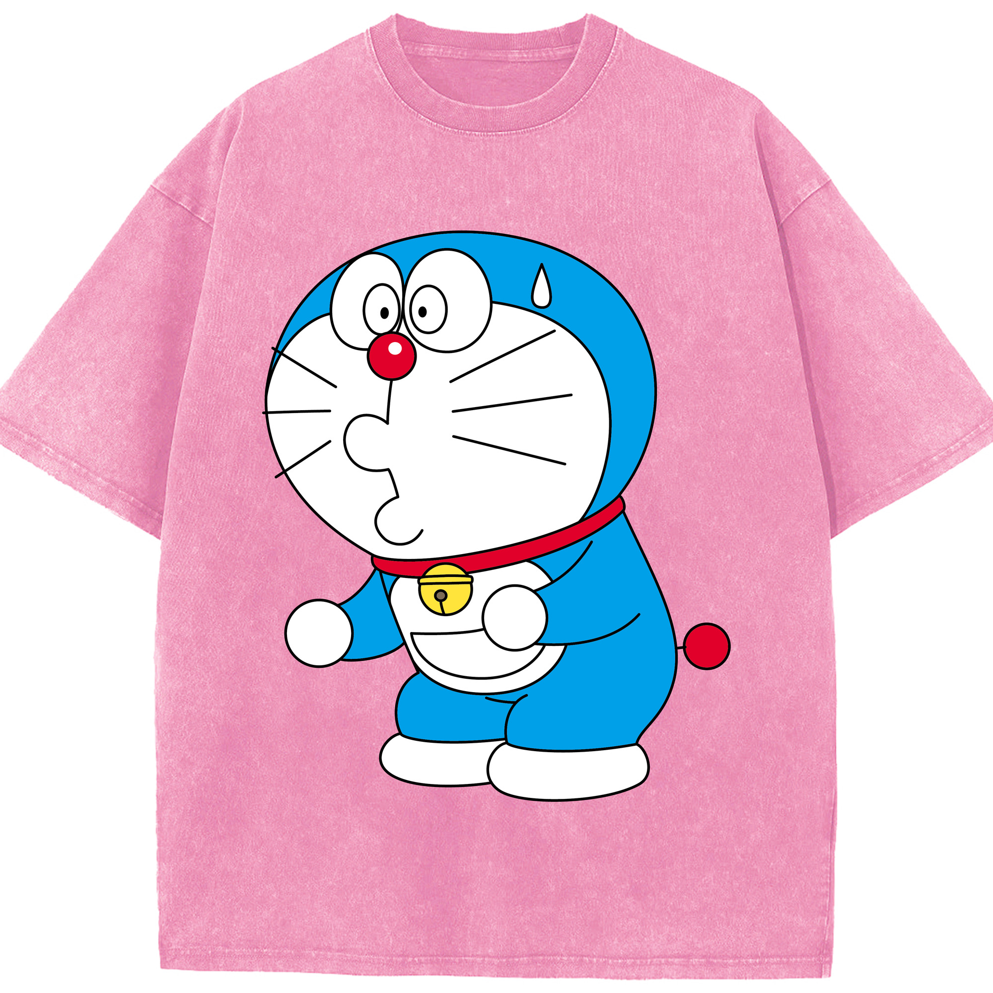 （画像用） ドラえもん Doraemon 綿100% ヴィンテージ風 半袖Tシャツ（フロントプリント）